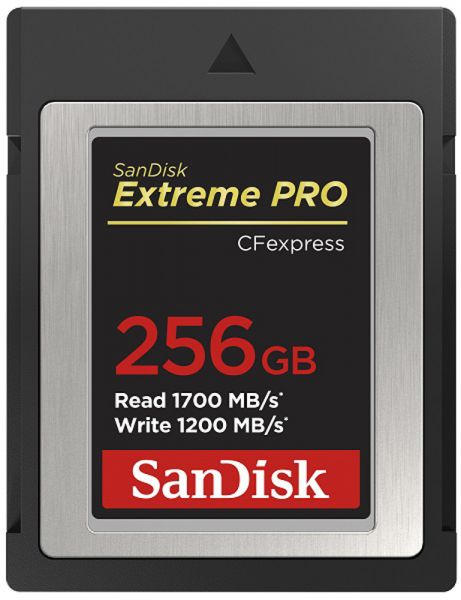 Extreme PRO CFexpress Card 256GB Type B, 1700/1200 MB/s