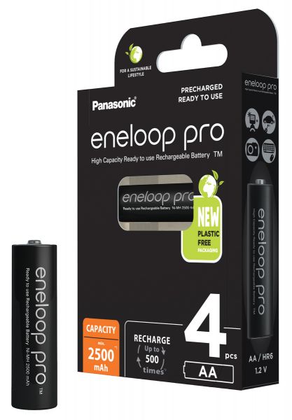 Eneloop pro AA 2500 mAh 4er Mignon Blister (BK-3HCDE/4BE)